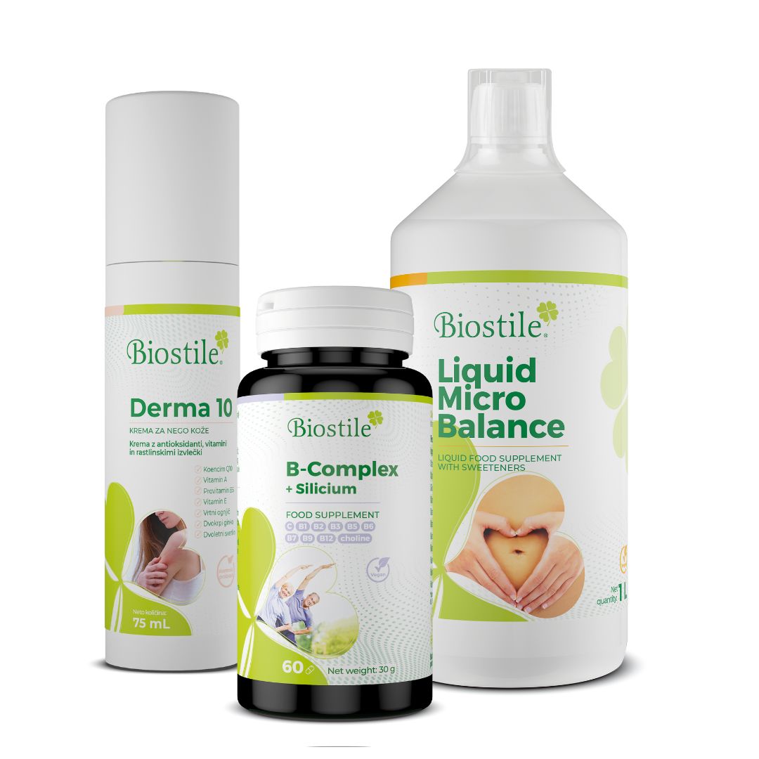 Liquid Micro Balance + B-Complex + Silicium + Derma10 -20%